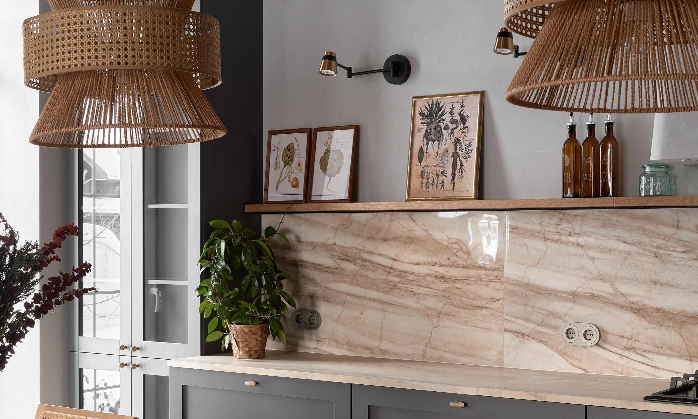 Кухня-гостиная с двумя островами