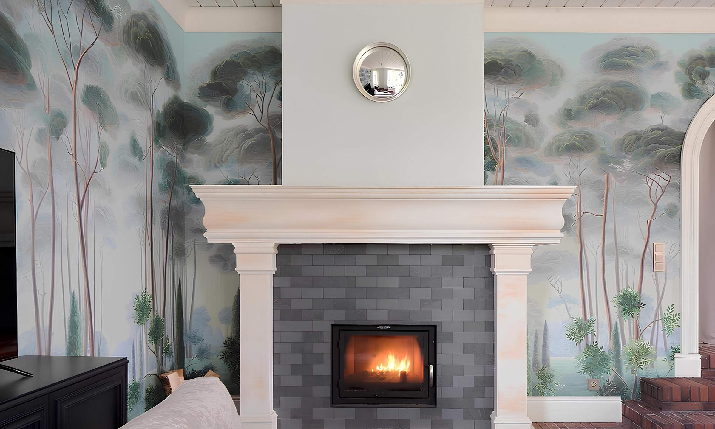 Каминная зона в усадьбе