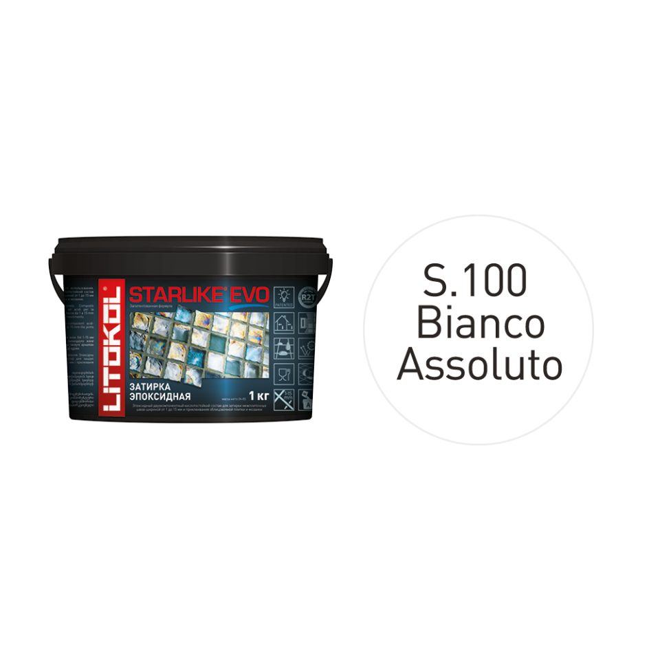 Купить STARLIKE EVO S.100 BIANCO ASSOLUTO затир.смесь (1kg bucket) в Казани #2