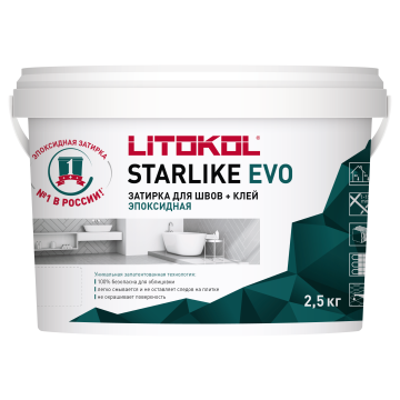 Купить STARLIKE EVO S.110 GRIGIO PERLA затир.смесь (2,0 kg bucket) в Казани