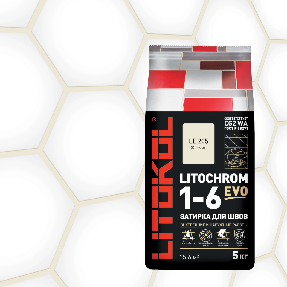 Купить LITOCHROM 1-6 EVO LE 205 жасмин 5kg Al.bag в Казани