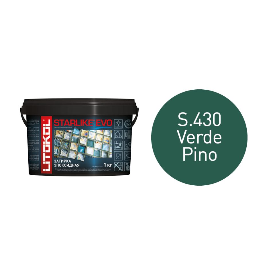 Купить STARLIKE EVO S.430 VERDE PINO затир.смесь (1kg bucket) в Казани