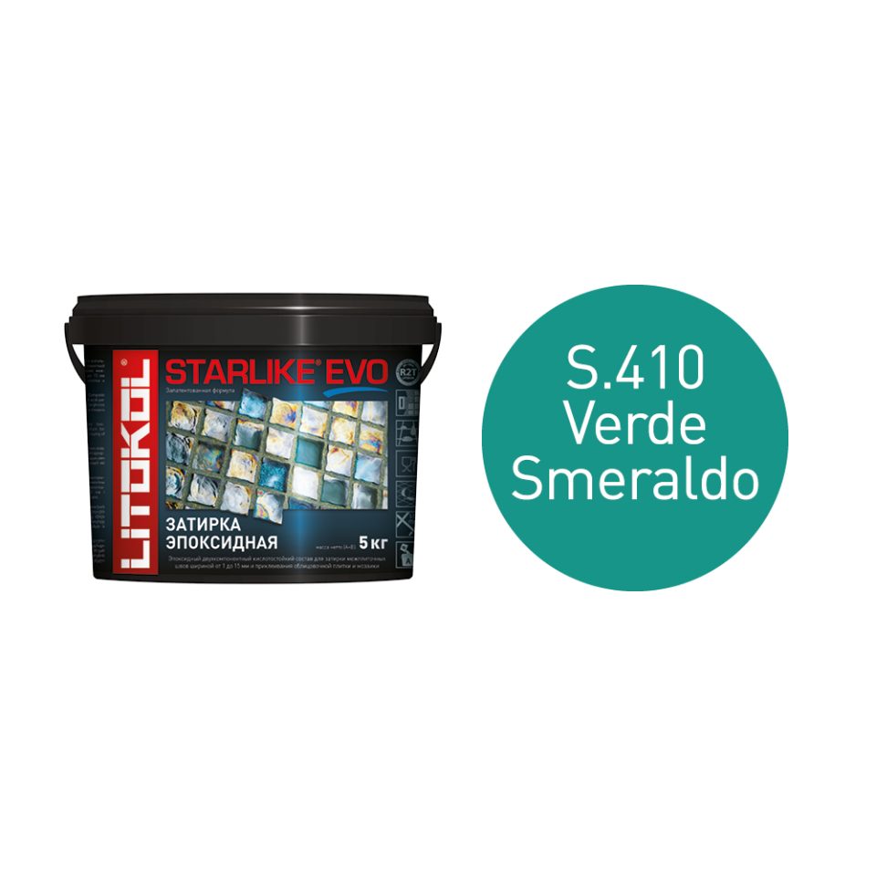 Купить STARLIKE EVO S.410 VERDE SMERALDO затир.смесь (5kg bucket) в Казани