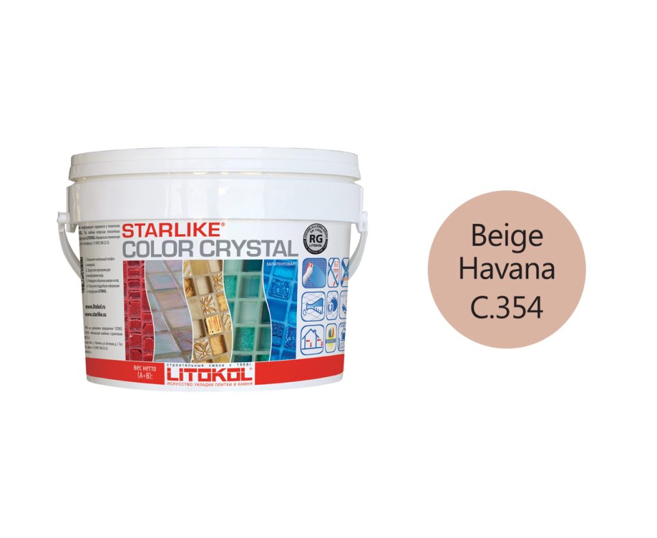 Купить LITOCHROM Starlike C.354 СOLORCRYSTAL BeigeHavana 2,5kg bucket в Казани