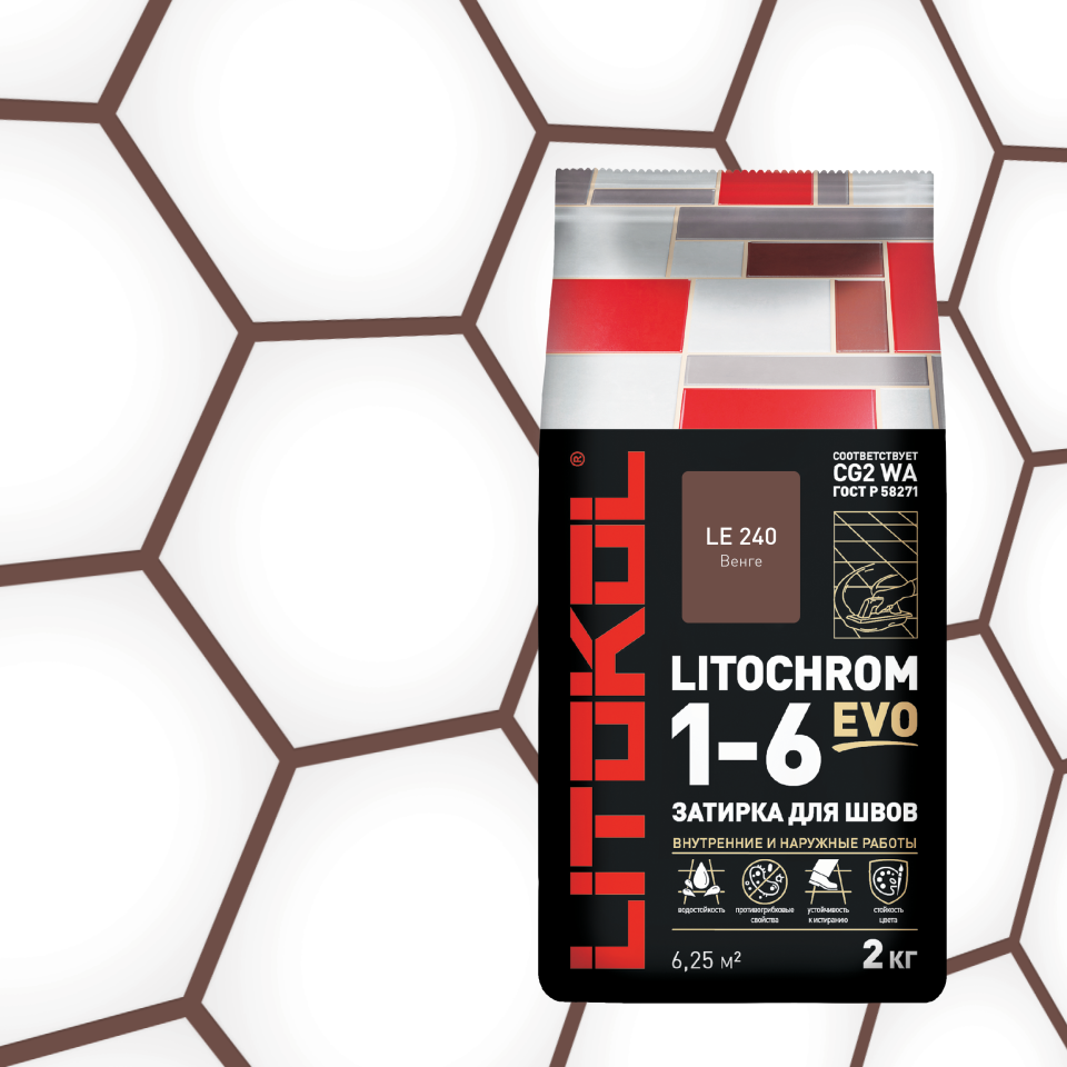 Купить LITOCHROM 1-6 EVO LE 240 венге 2kg Al.bag в Казани