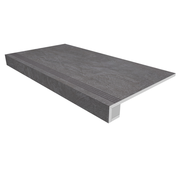 Комплект (Ступень SR06 (33x120) непол. (прямоугол. бортик) + Подступенок (14,5x120))