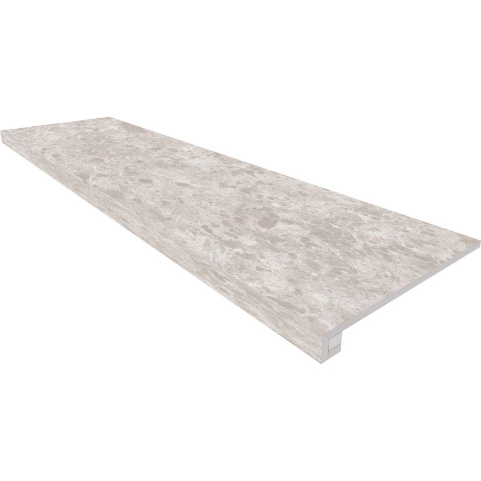 Купить Комплект (Ступень GR01 (33x120x9) непол. (прямоугол. бортик) без насечек + Подступенок (14,5x120x9)) в Казани