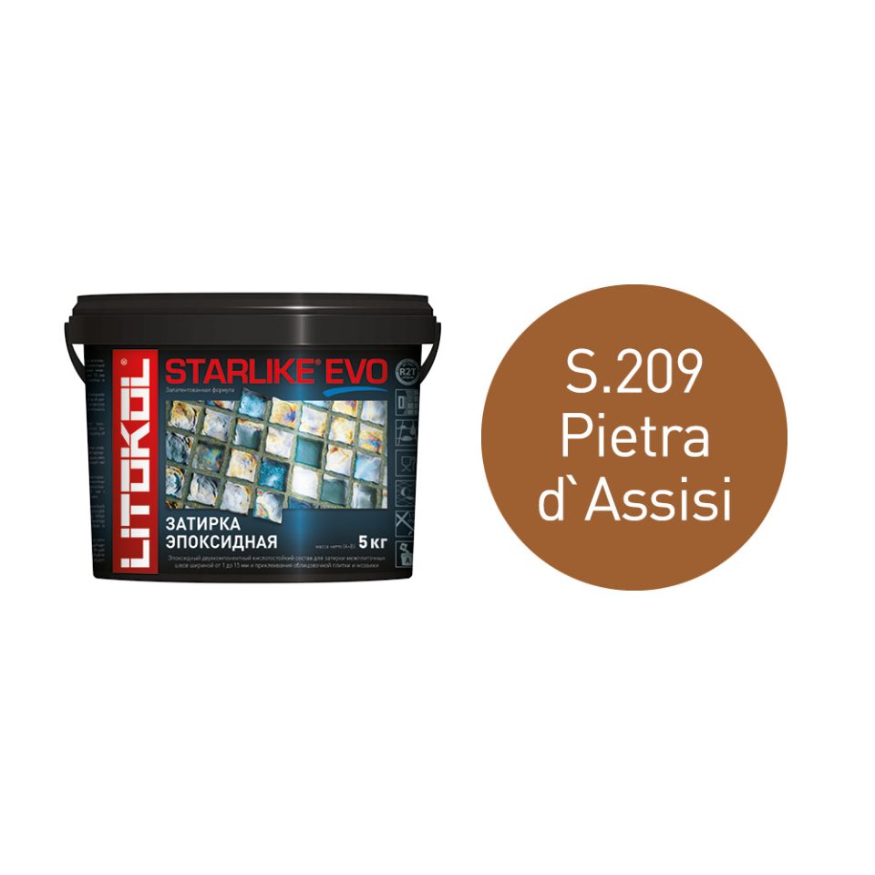 Купить STARLIKE EVO S.209 PIETRA D`ASSISI эпоксидный состав 5kg bucket в Казани #2