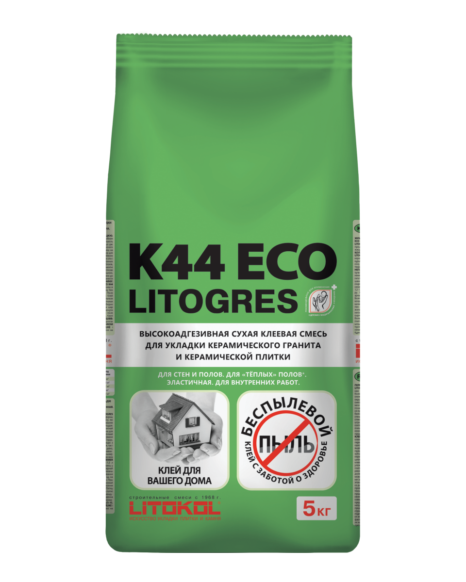 Купить Litogres К44 ECO- беспылевая клеевая смесь 5kg Al.bag в Казани