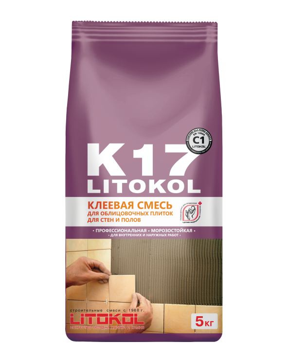 Купить LITOKOL K17 (С1) - клеевая смесь 5kg Al.bag в Нижнем Новгороде-1