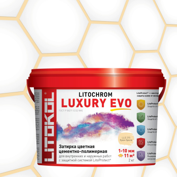 Купить LITOCHROM LUXURY EVO LLE 210 карамель 2kg bucket в Самаре