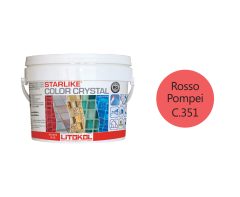 Купить LITOCHROM Starlike C.351 СOLORCRYSTAL RossoPompei 2,5kg bucket в Казани