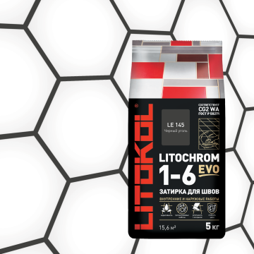 LITOCHROM 1-6 EVO LE 145 черный уголь 5kg Al.bag