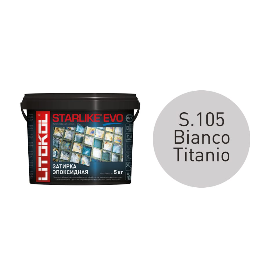 Купить STARLIKE EVO S.105 BIANCO TITANIO затир.смесь (5kg bucket) в Казани #2