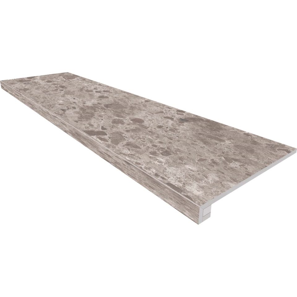 Купить Комплект (Ступень GR03 (33x120x9) непол. (прямоугол. бортик) без насечек + Подступенок (14,5x120x9)) в Казани