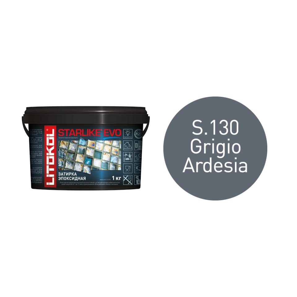 Купить STARLIKE EVO S.130 GRIGIO ARDESIA затир.смесь (1kg bucket) в Казани #2