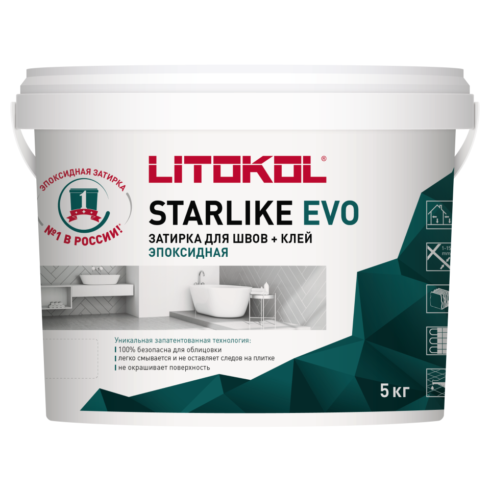 Купить STARLIKE EVO S.110 GRIGIO PERLA затир.смесь (5kg bucket) в Казани
