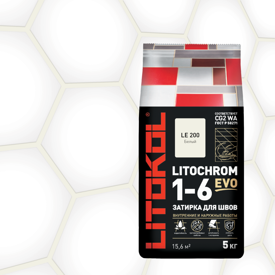 Купить LITOCHROM 1-6 EVO LE 200 белый 5kg Al.bag в Казани