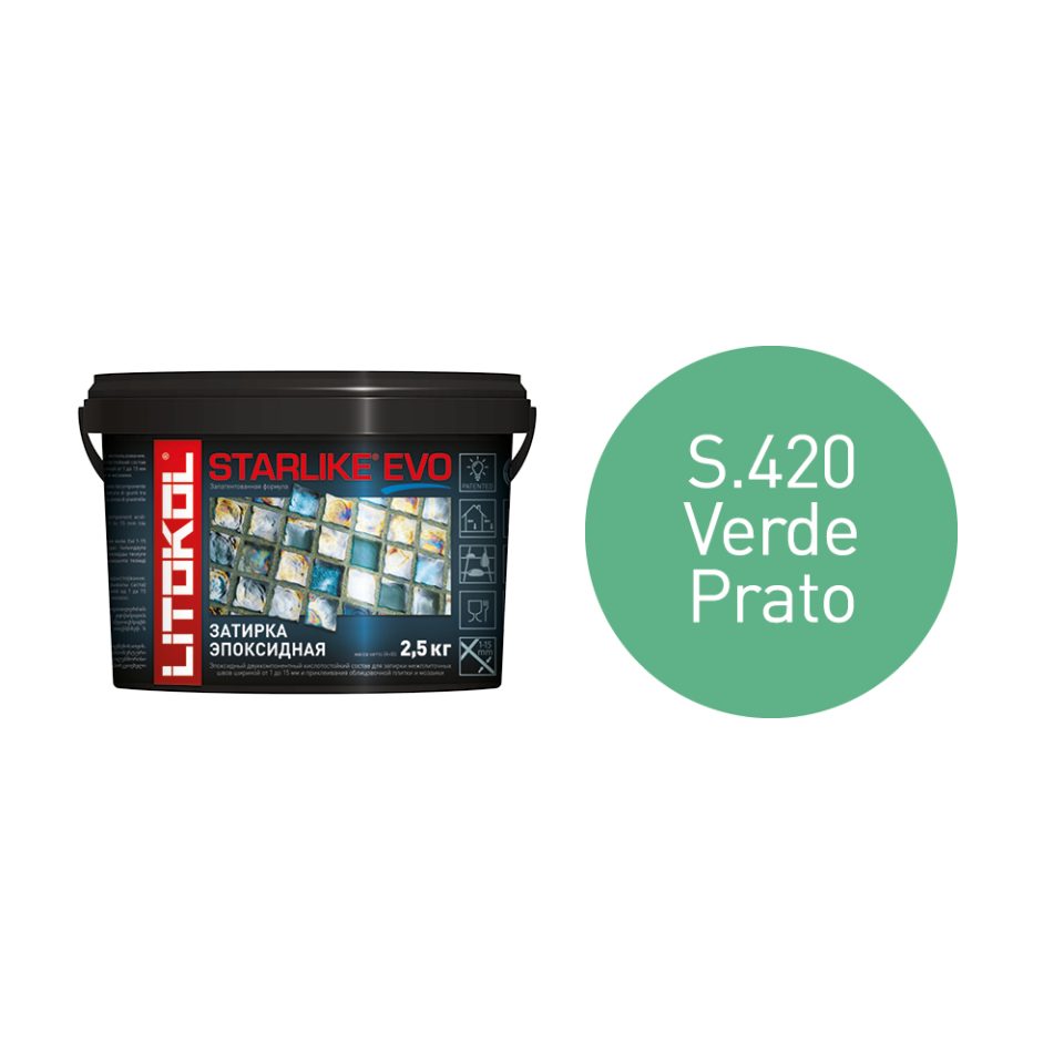 Купить STARLIKE EVO S.420 VERDE PRATO затир.смесь (2,5kg bucket) в Казани