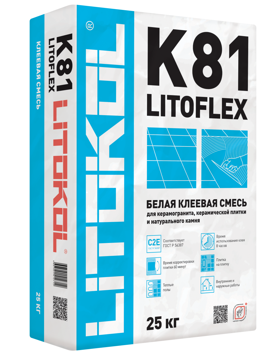 Купить LitoFlex K81 белый-клеевая смесь 25kg bag в Казани #2